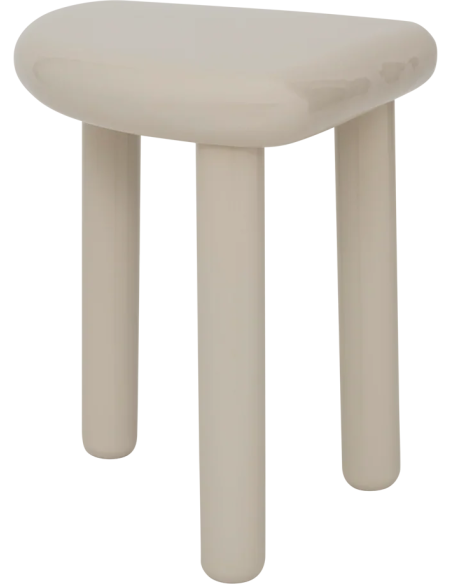 Table d’appoint métal crème quart-de-rond 39 cm Quarter