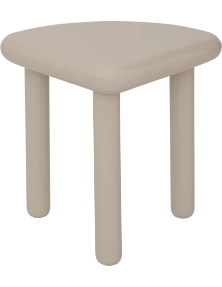 Table d’appoint métal crème quart-de-rond 39 cm Quarter