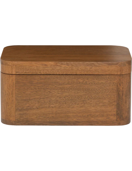 Boîte de rangement bois manguier chêne doré Tsha