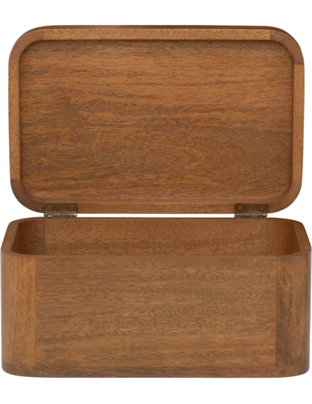 Boîte de rangement bois manguier chêne doré Tsha