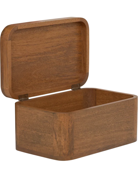 Boîte de rangement bois manguier chêne doré Tsha