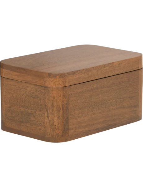 Boîte de rangement bois manguier chêne doré Tsha