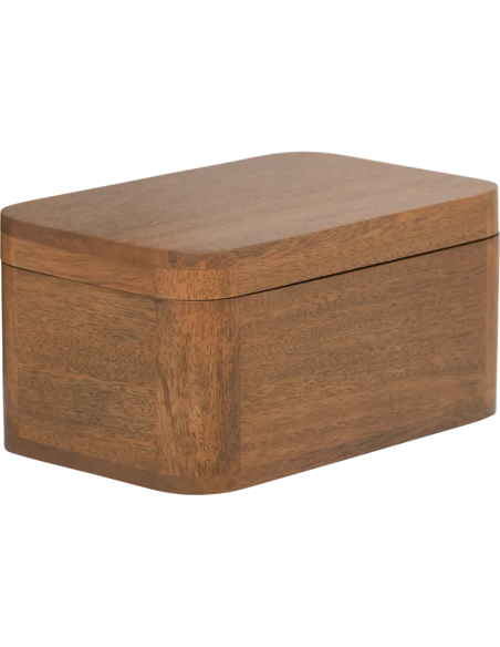 Boîte de rangement bois manguier chêne doré Tsha