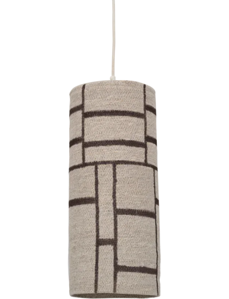 Suspension jonc de mer beige brun E27 Nene