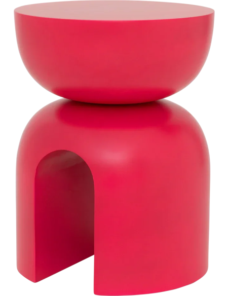 Table d’appoint rose framboise en manguier Boje