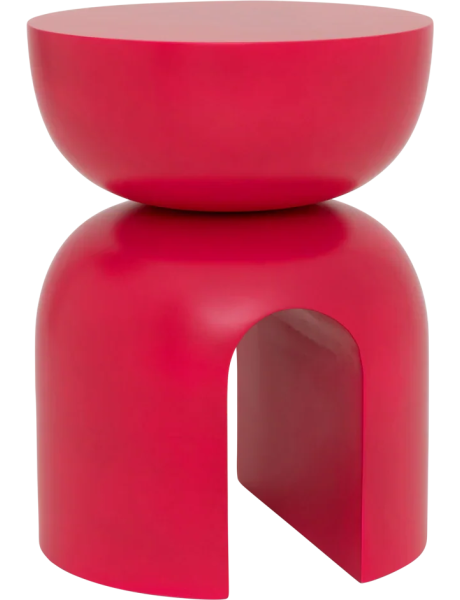 Table d’appoint rose framboise en manguier Boje