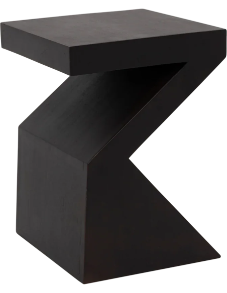 Table d’appoint zigzag manguier noyer 30x30x41 cm Gama