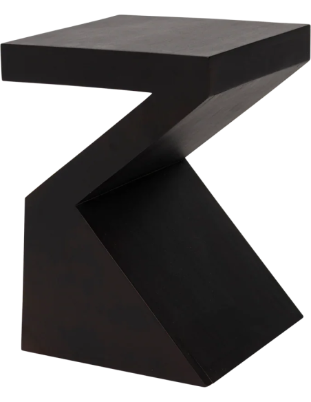 Table d’appoint zigzag manguier noyer 30x30x41 cm Gama
