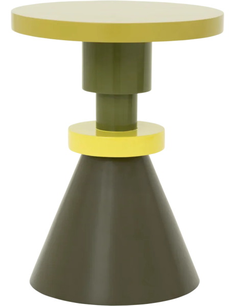 Table d’appoint verte totem en manguier Ø30x41 cm Gjeng