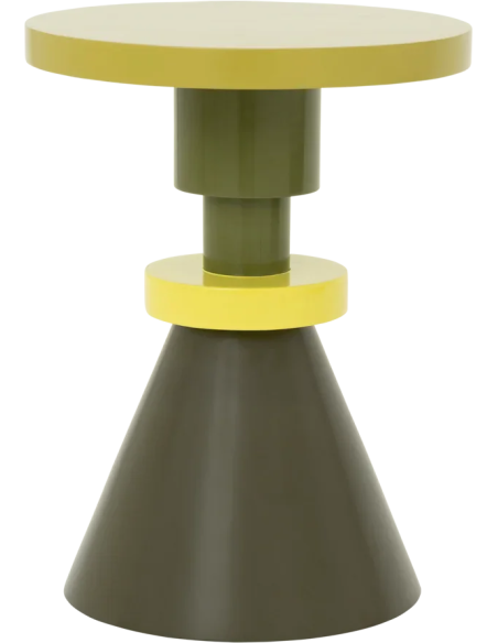 Table d’appoint verte totem en manguier Ø30x41 cm Gjeng