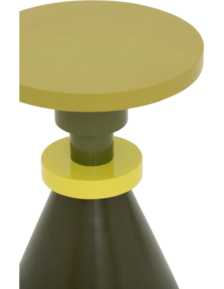 Table d’appoint verte totem en manguier Ø30x41 cm Gjeng