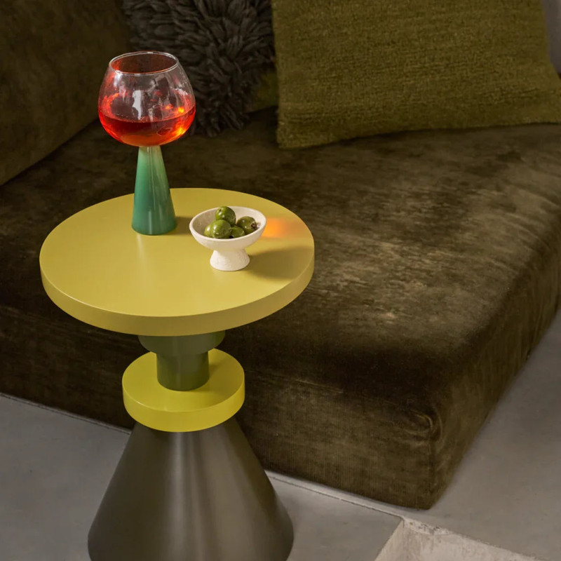 Table d’appoint verte totem en...