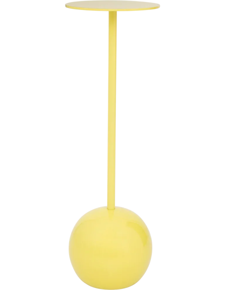 Sellette haute jaune olive en aluminium Ø21x66 cm M