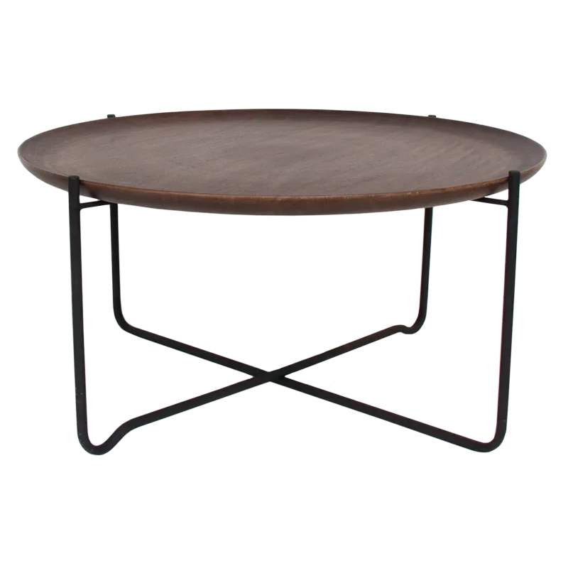 Table basse ronde manguier plateau...