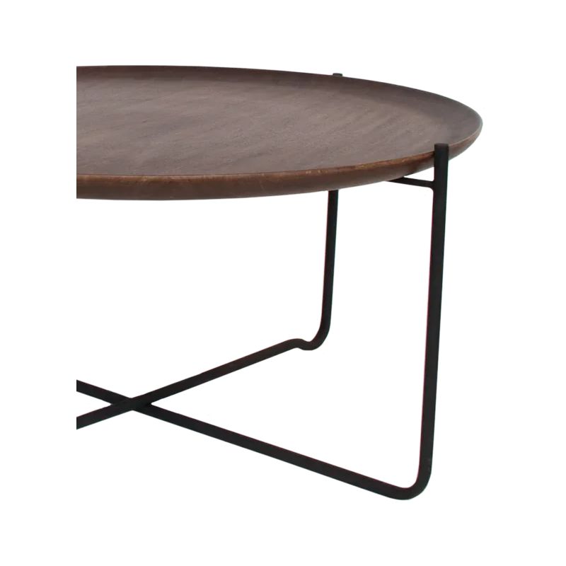 Table basse ronde manguier plateau...