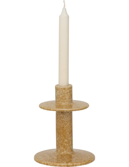 Bougeoir céramique brun doré Aiden
