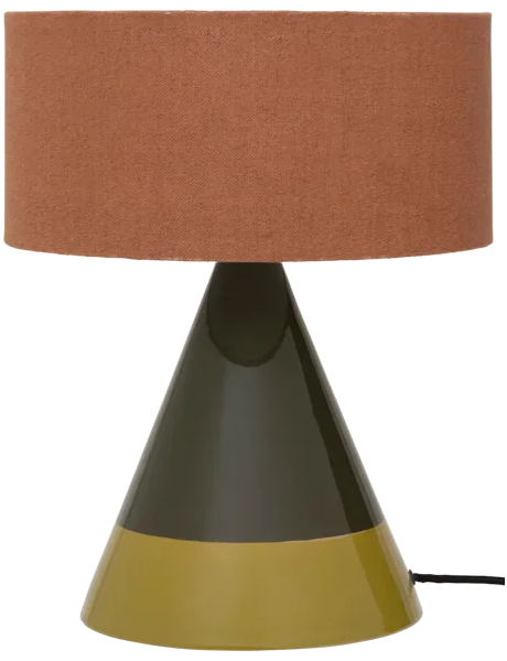 Lampe à poser céramique terracotta et olive Raikas