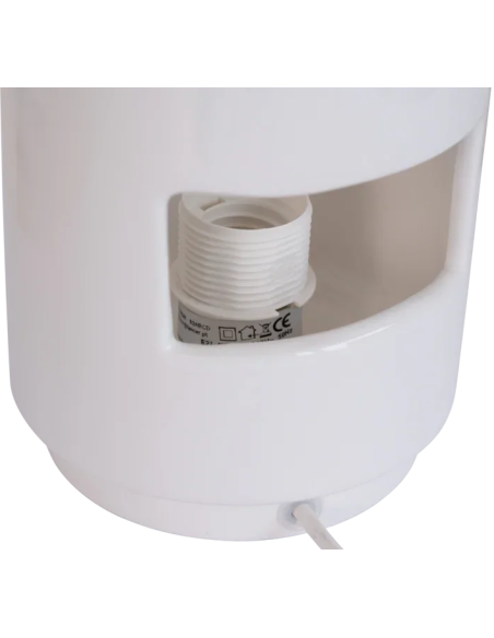Lampe à poser céramique blanche ajourée Ludico