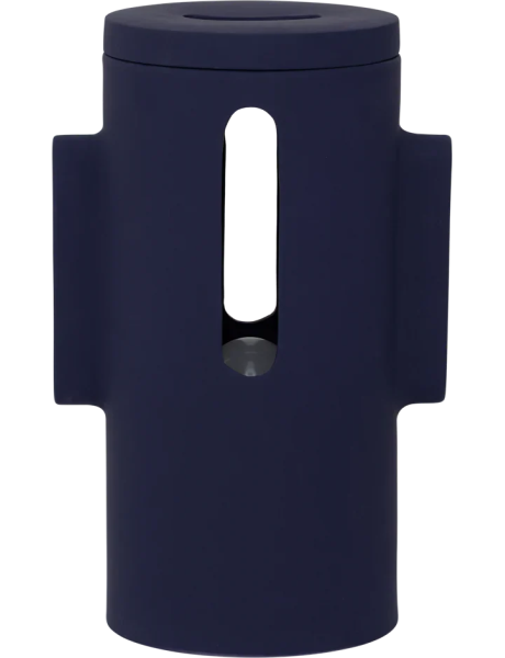 Lampe à poser céramique ajourée bleu nuit Liten