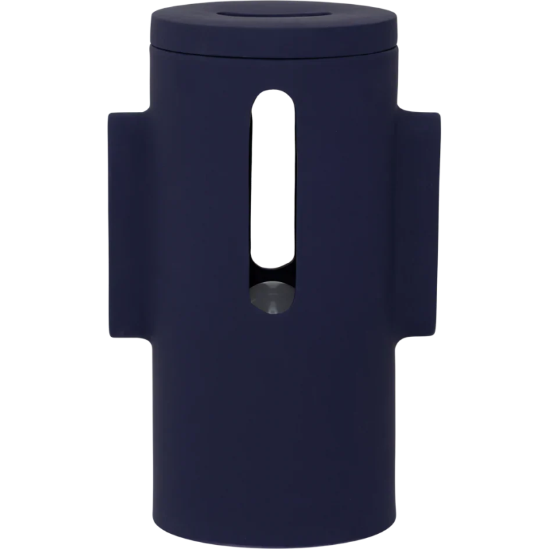 Lampe à poser céramique ajourée bleu...