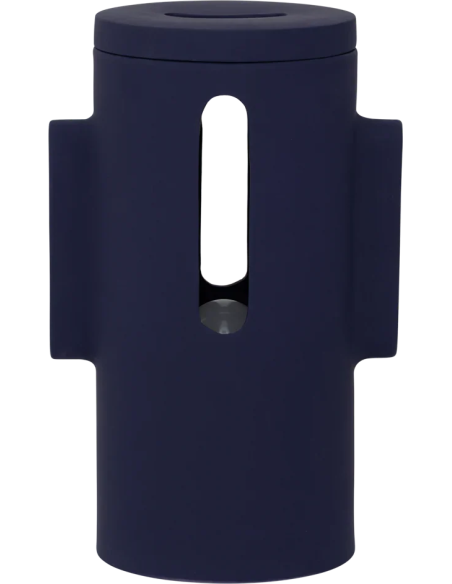 Lampe à poser céramique ajourée bleu nuit Liten