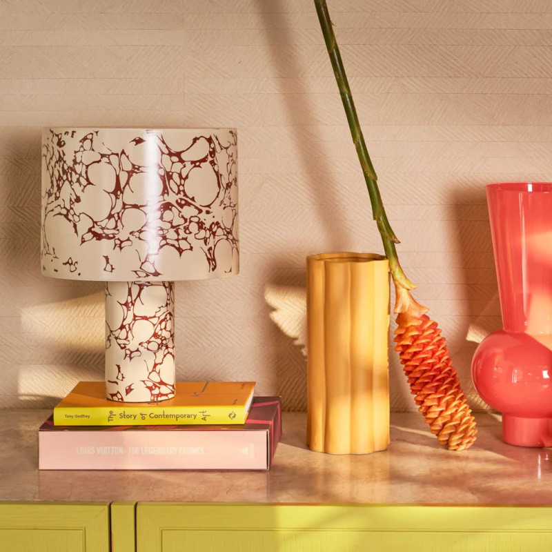 Lampe à poser céramique marbrée Fuido
