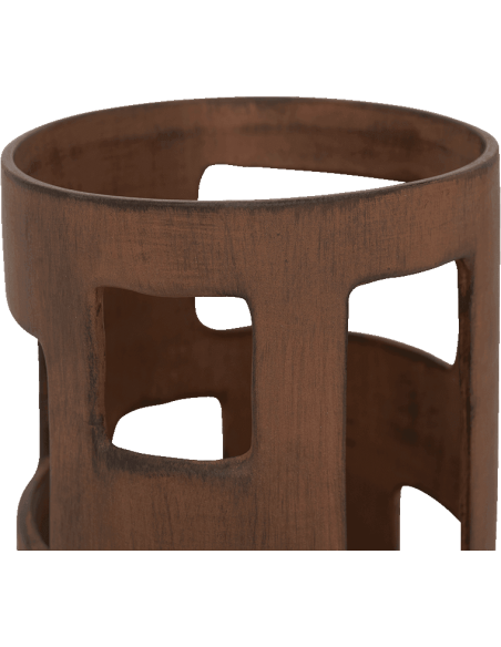 Lampe à poser céramique effet corten rouille Angoli