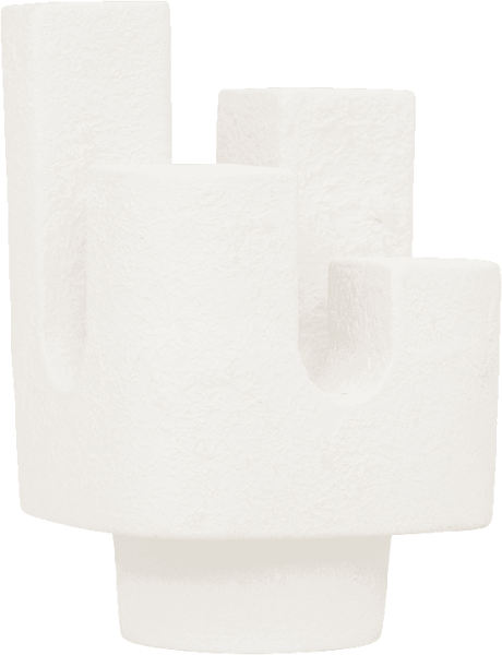 Lampe à poser céramique blanche ajourée Cuarto