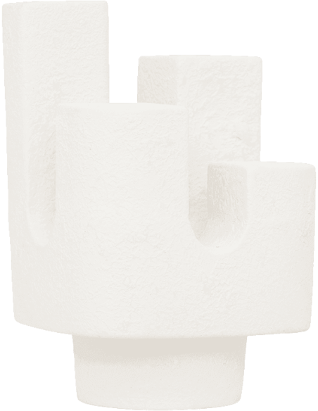 Lampe à poser céramique blanche ajourée Cuarto