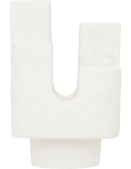 Lampe à poser céramique blanche ajourée Cuarto