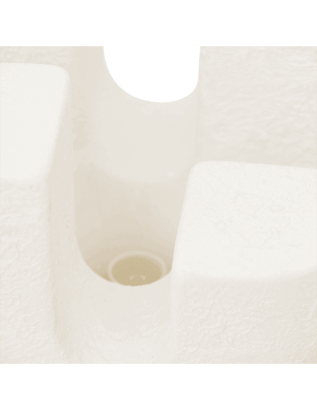 Lampe à poser céramique blanche ajourée Cuarto