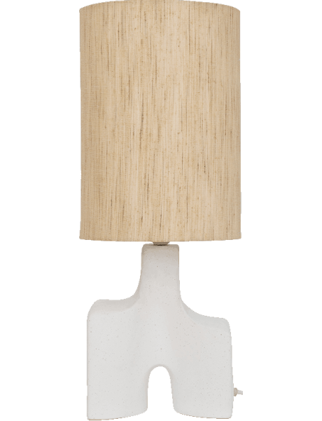 Lampe à poser céramique et soie Hikari