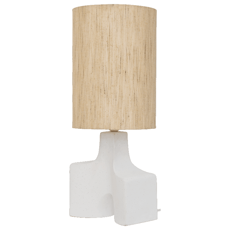 Lampe à poser céramique et soie Hikari