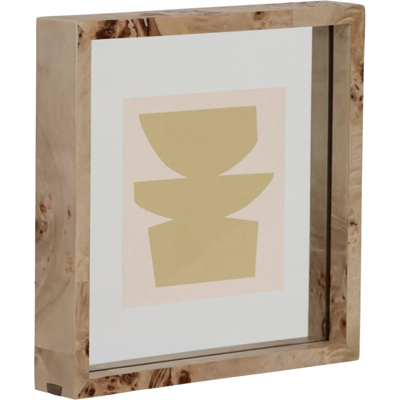 Cadre photo carré loupe de bois Moko