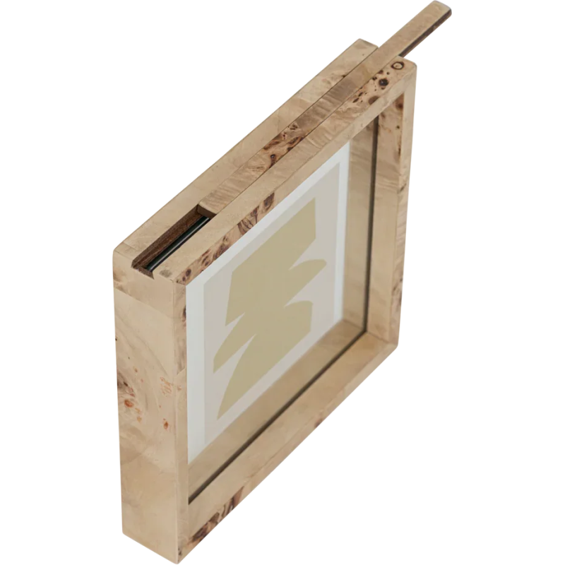 Cadre photo carré loupe de bois Moko