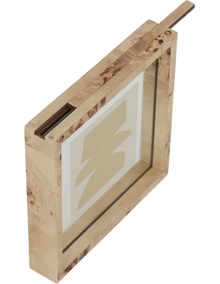 Cadre photo carré loupe de bois Moko