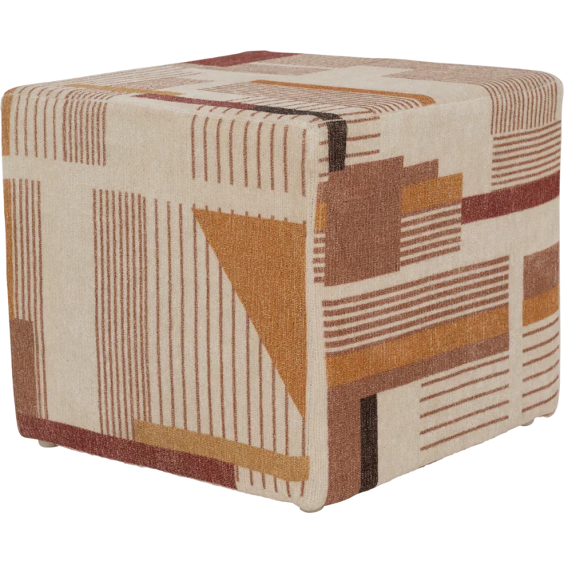 Pouf carré motif géométrique...