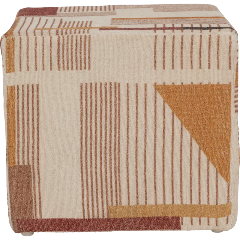 Pouf carré motif géométrique...