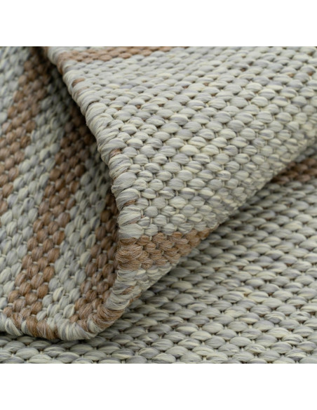 Tapis extérieur réversible beige écru en polypropylène 160x230 cm Avela