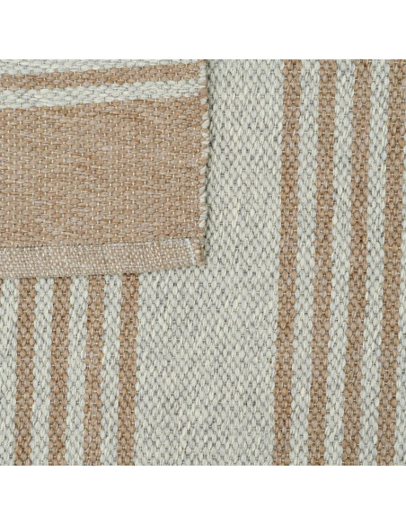 Tapis extérieur réversible beige écru en polypropylène 200x300 cm Avela