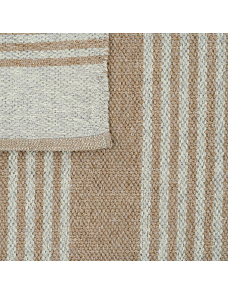 Tapis extérieur réversible beige écru en polypropylène 200x300 cm Avela