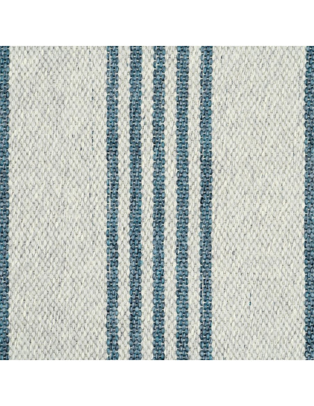 Tapis extérieur réversible en polypropylène rayé bleu écru 160x230 cm Avela
