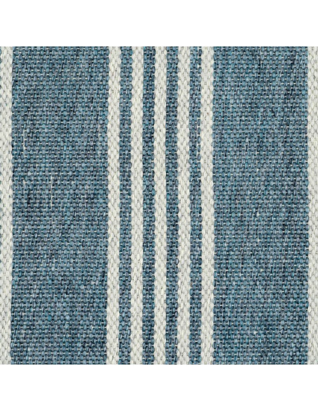 Tapis extérieur réversible en polypropylène rayé bleu écru 160x230 cm Avela