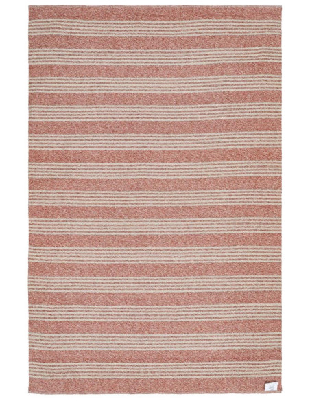 Tapis extérieur réversible terracotta écru en polypropylène 160x230 cm Avela