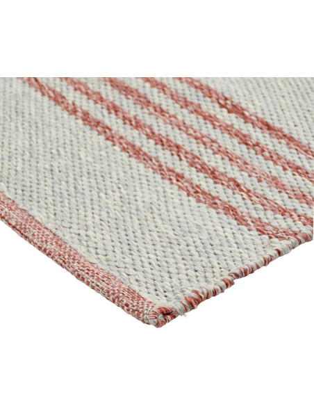 Tapis extérieur réversible terracotta écru en polypropylène 200x300 cm Avela