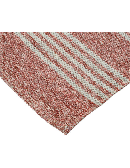 Tapis extérieur réversible terracotta écru en polypropylène 200x300 cm Avela