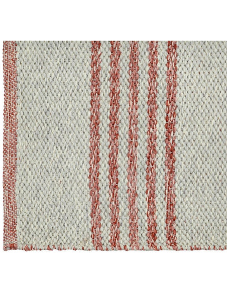 Tapis extérieur réversible terracotta écru en polypropylène 200x300 cm Avela