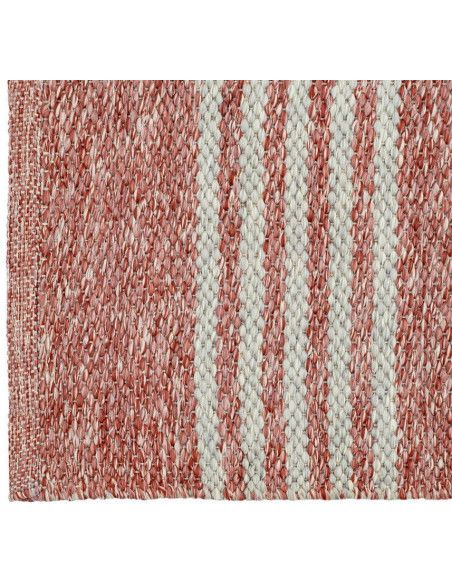 Tapis extérieur réversible terracotta écru en polypropylène 200x300 cm Avela
