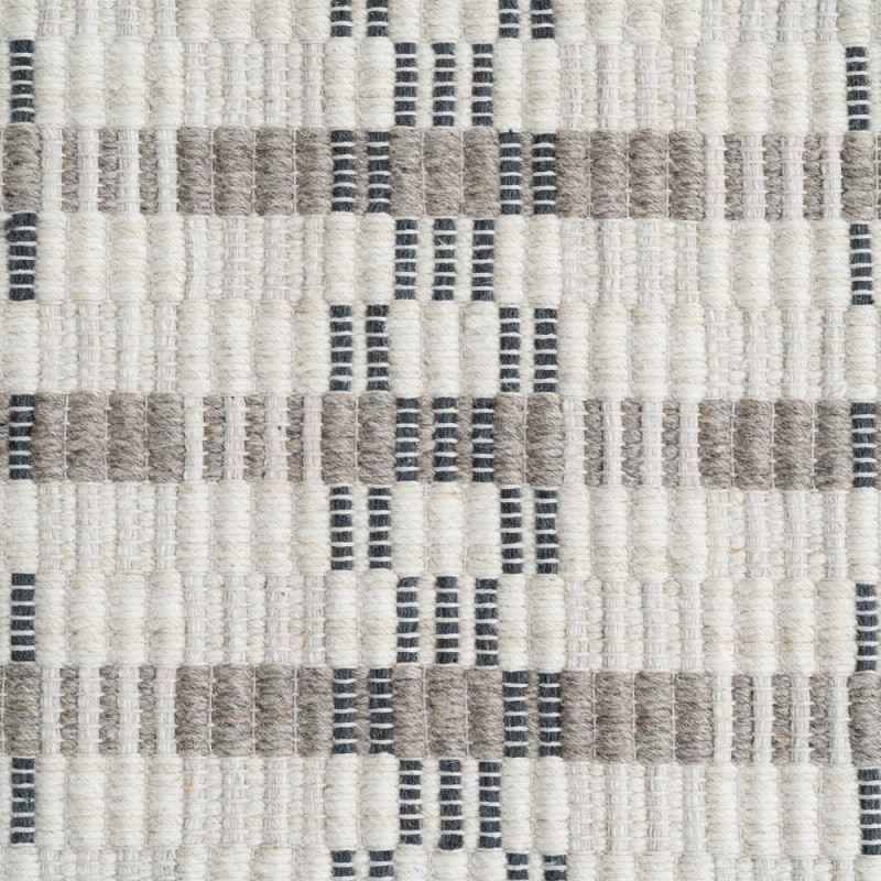 Tapis laine coton écru grège...