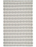 Tapis laine coton écru grège quadrillé 200x300 cm Basilea